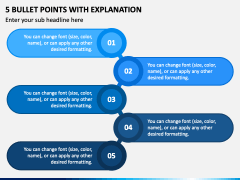 5 Bullet Points with Explanation PPT Slide 2