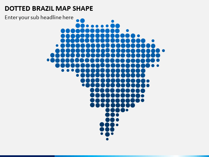 Dotted Brazil Map PPT Slide 1