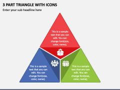 3 Part Triangle with Icons PPT Slide 1