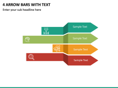 4 Arrow Bars with Text PPT Slide 2