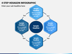 4 Step Hexagon Infographic PPT Slide 1