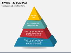 4 Parts - 3D Diagram PowerPoint Presentation Slides - PPT Template