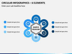 Circular Infographics – 6 Elements PPT Slide 1