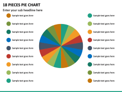 18 Pieces Pie Chart PPT Slide 2