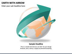 Earth with Arrow PPT Slide 1