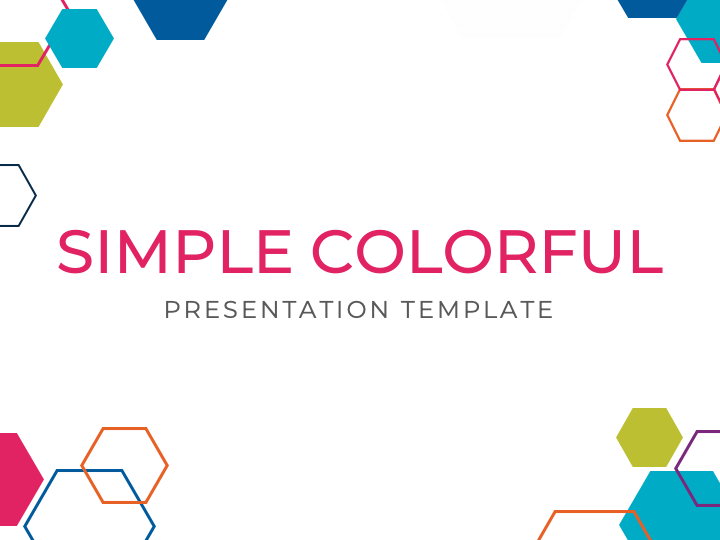 Simple Colorful Presentation PPT Slide 1