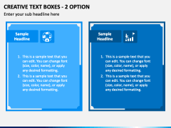 Creative Text Boxes - 2 Option PPT Slide 2