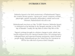 Rabindranath Tagore Jayanti PPT Slide 2