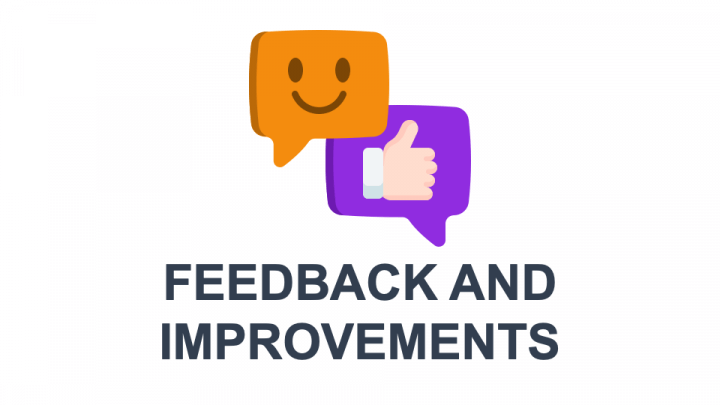 Feedback and Improvements PPT Slide 1