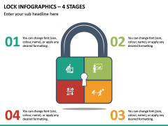 Lock Infographics - 4 Stages PPT Slide 2