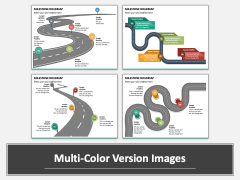 Milestone Roadmap PPT Multicolor Combined