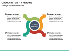 Circular Steps – 4 Arrows PPT Slide 2