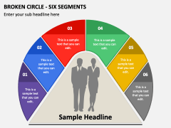 Broken Circle - Six Segments PPT Slide 2