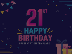 21st Birthday Presentation Template Animated Presentation - SketchBubble