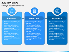 3 Action Steps PPT Slide 1