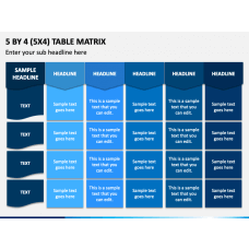 5x2 Table Matrix PowerPoint Template and Google Slides Theme