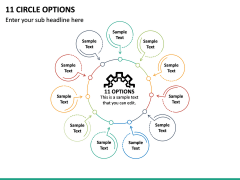 11 Circle Options PPT Slide 2
