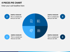 4 Pieces Pie Chart PPT Slide 1