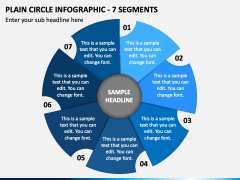 Plain Circle Infographic - 7 Segments PPT Slide 2