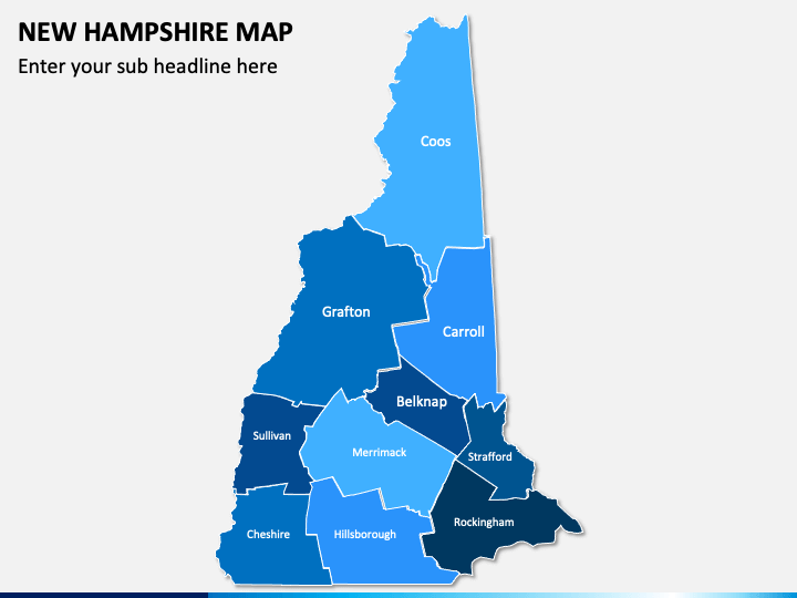 New Hampshire Map PPT Slide 1
