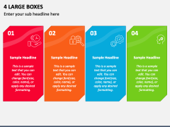 4 Large Boxes PowerPoint Presentation Slides - PPT Template