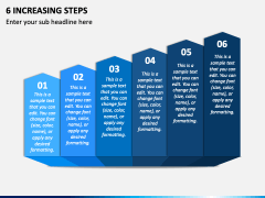 6 Increasing Steps PPT Slide 1