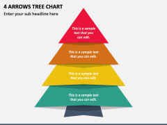 4 Arrows Tree Chart PPT Slide 2