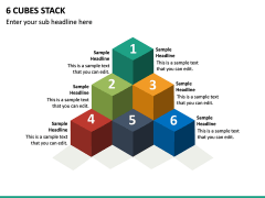 6 Cubes Stack PPT Slide 2