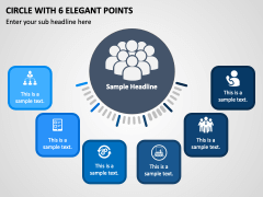 Circle with 6 Elegant Points PPT Slide 1