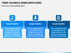 Three Colorful Boxes with Icons PPT Slide 2