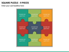 Square Puzzle - 9 Pieces PPT Slide 2