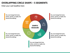 Overlapping Circle Shape – 5 Segments PPT Slide 2