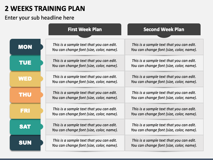 2 Weeks Training Plan PowerPoint Template and Google Slides Theme