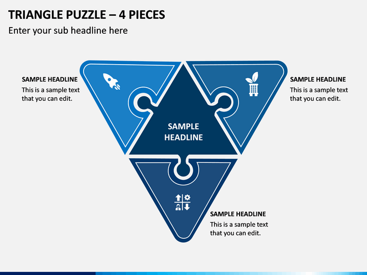 Triangle Puzzle - 4 Pieces PPT Slide 1