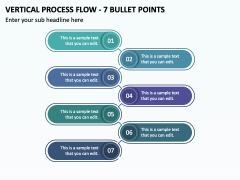 Vertical Process Flow - 7 Bullet Points PPT Slide 1