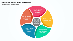 Animated Circle with 5 Sections PPT Slide 1