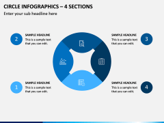 Circle Infographics – 4 Sections PPT Slide 1