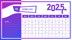 Calendar 2025 PPT Slide 3