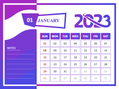 Calendar 2023 free PPT slide 2