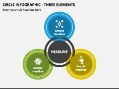 Circle Infographic - Three Elements PPT Slide 1