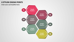 6 Stylish Zigzag Points PPT Slide 1