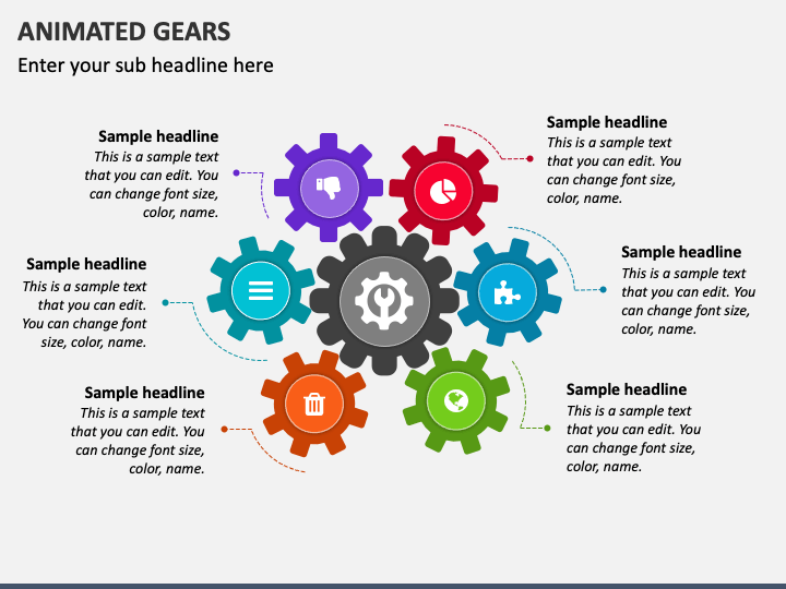 Animated Gears PowerPoint Template and Google Slides Theme
