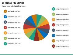 15 Pieces Pie Chart PPT Slide 2