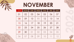 2026 Calendar - Aesthetic Style PPT Slide 12