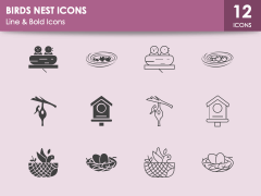 Birds Nest Icons PPT Slide 1