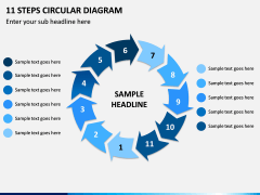 11 Steps Circular Diagram PPT Slide 1