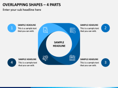 Overlapping Shapes – 4 Parts PPT Slide 1