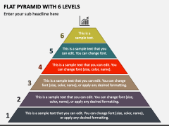 Flat Pyramid with 6 Levels PPT Slide 1
