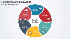 6 Section Animated Circular Disc PPT Slide 1