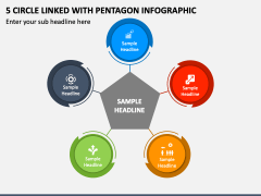 5 Circle Linked with Pentagon Infographic PPT Slide 2